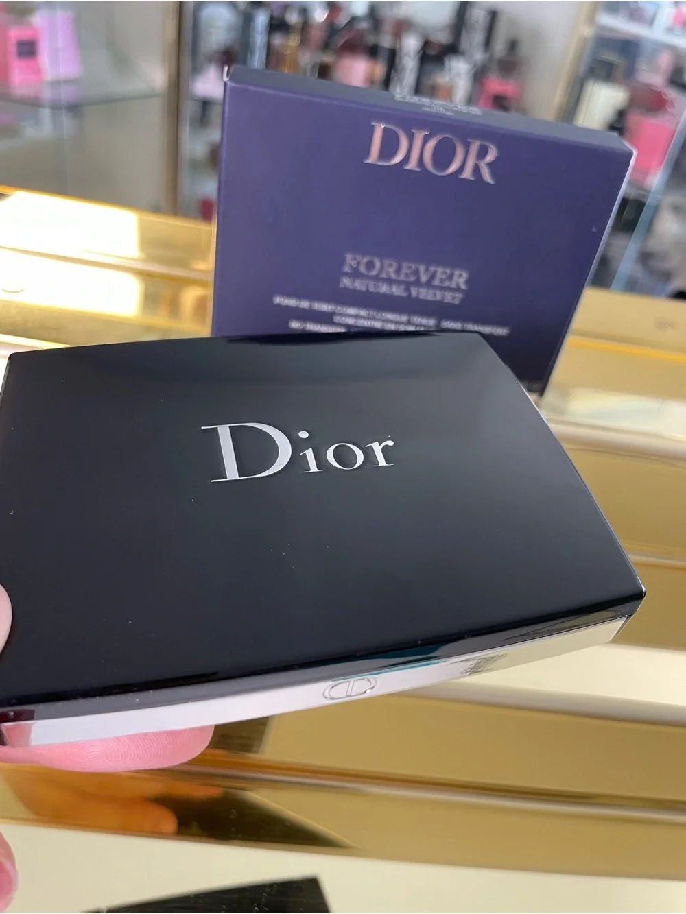 Dior Forever Natural Velvet Pressed Powder - Light Beige with White Sponge